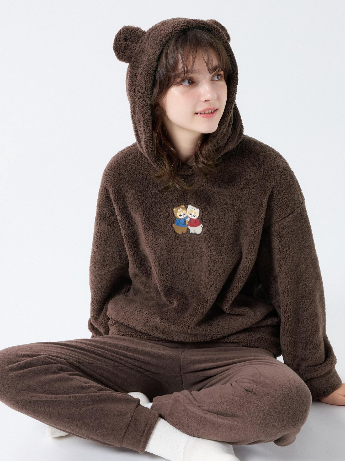 Mofusand Pajama Fleece Set (Brown)