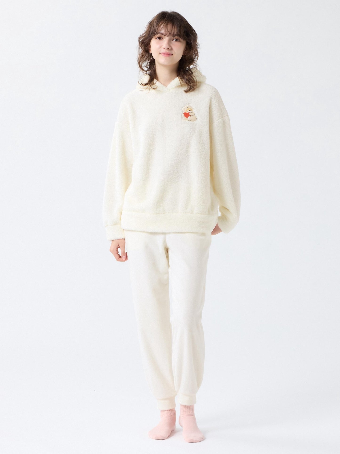 Mofusand Pajama Fleece Set (White)