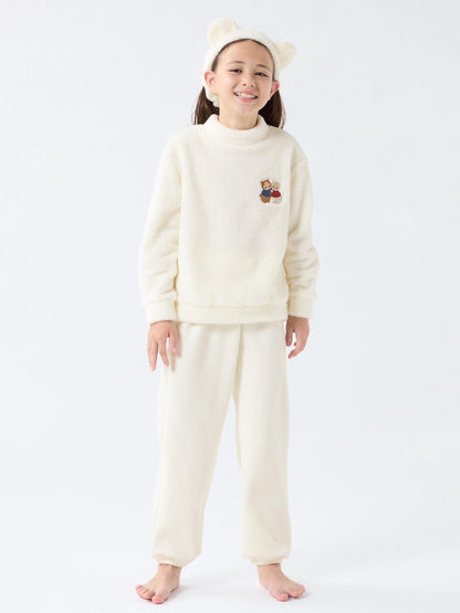 Mofusand Kids Pajama Fleece Set (White)