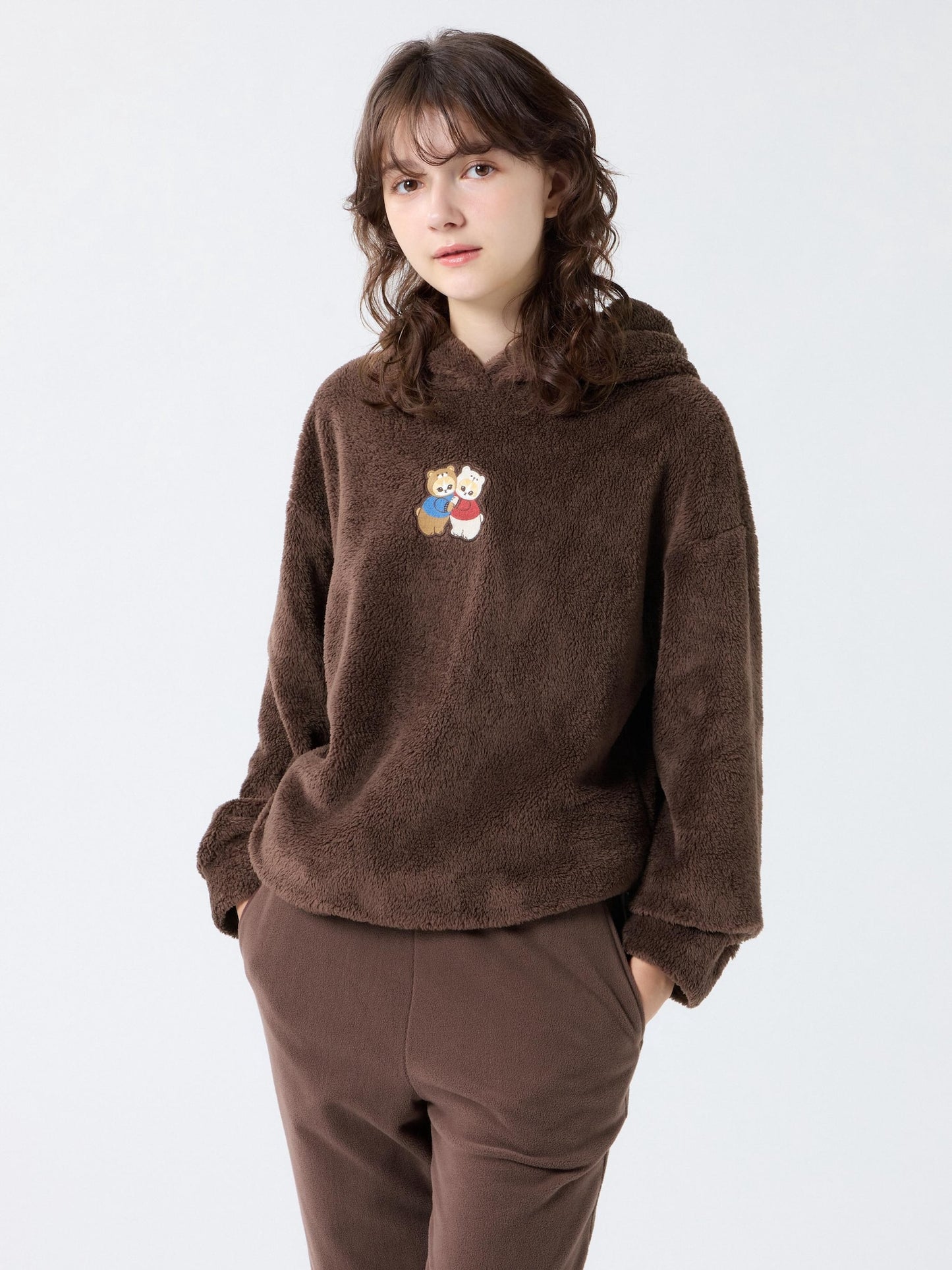 Mofusand Pajama Fleece Set (Brown)