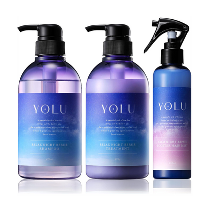 YOLU Shampoo & Treatment & Hair Mist 3 Piece Set  Jasmine & Tubelose Scent