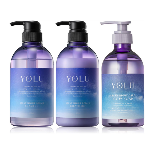 YOLU Shampoo & Treatment & Body Soap 3-Piece Set