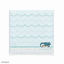 Mofusand Towel Handkerchief (Shark Meow blue)