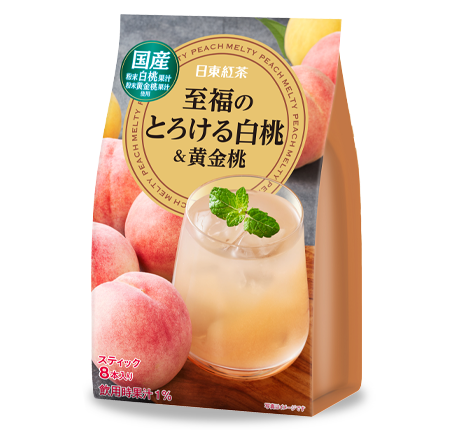 Nittoh Blissful Melting White Peach & Golden Peach Tea (8 Sticks)