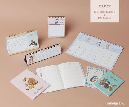 Mofusand 2027 Simple Horizontal Wall Calendar 4901770051161