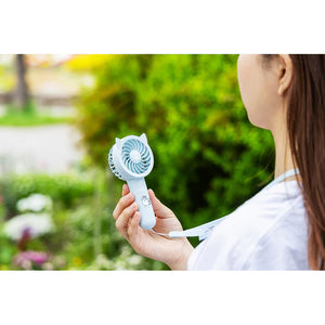 Mofusand Pocket Hand Fan - Blue (FedEx Shiiping ONLY)