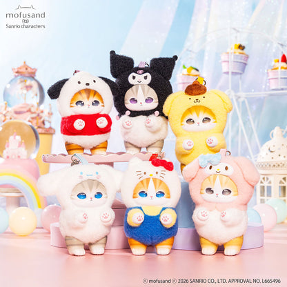 mofusand x Sanrio Characters Kiramekko Mascot Plush Set