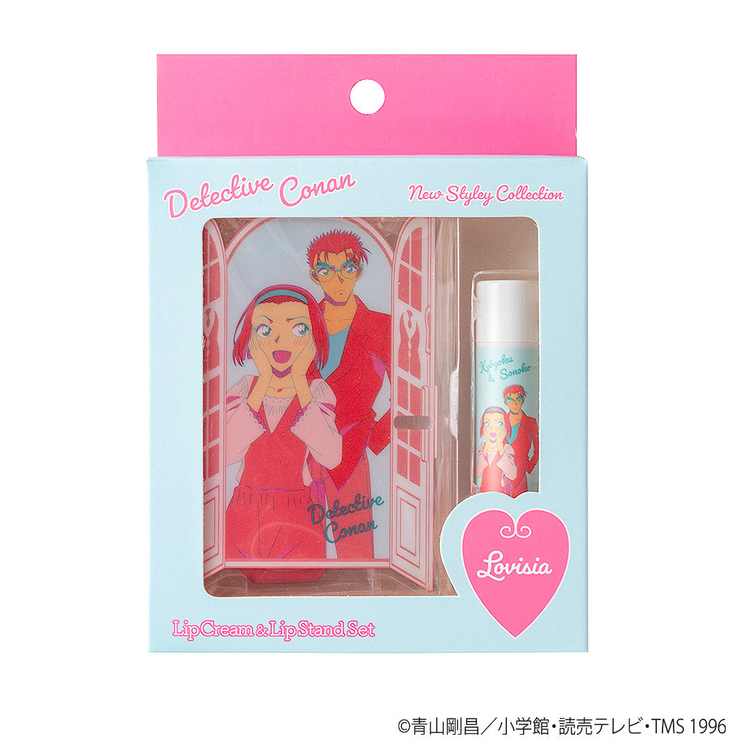 Detective Conan Lip Cream & Lip Stand Set (Citrus Mint Flavor) - Kyougoku & Sonoko