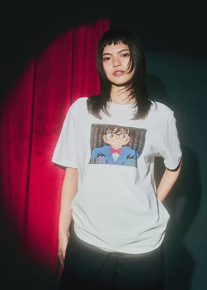 Detective Conan Edogawa Conan Graphic T-Shirt Unisex White