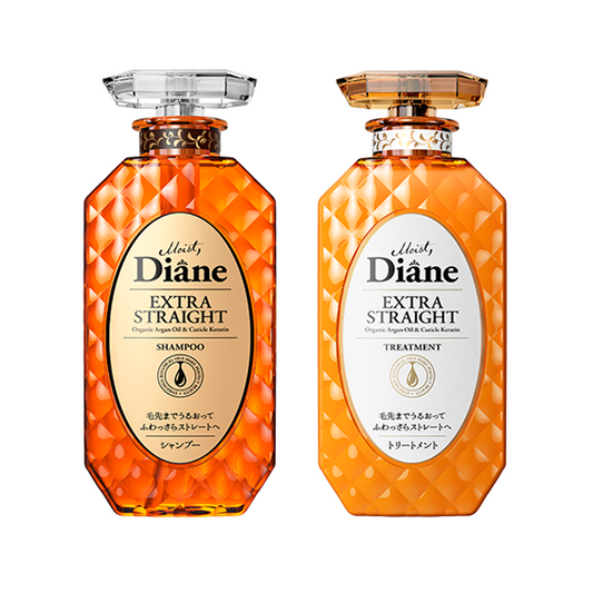 Moist Diane Shampoo & Treatment Extra Straight Repair Set (450 ml each)