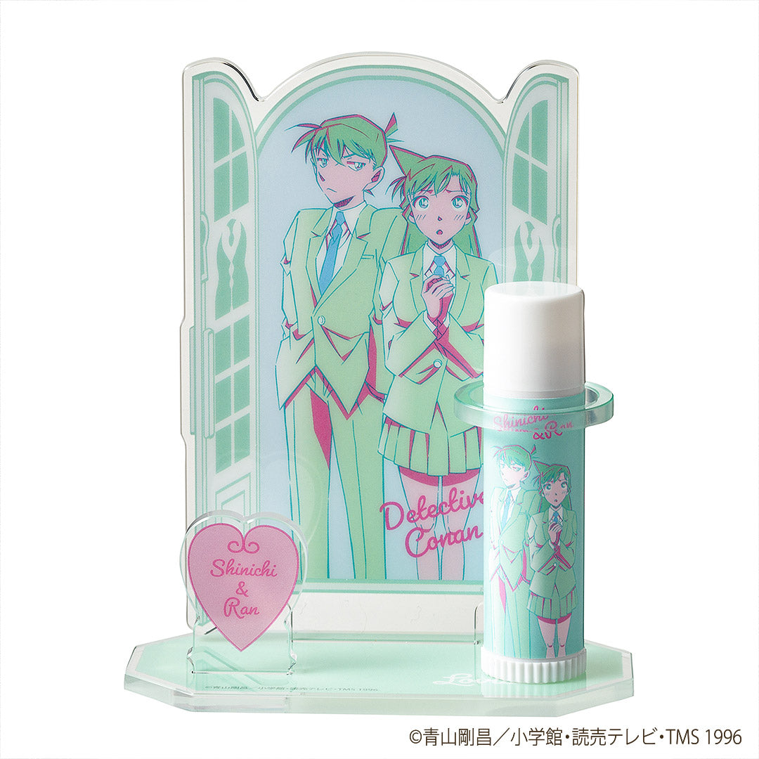 Detective Conan Lip Cream & Lip Stand Set (Citrus Mint Flavor) - Shinichi & Ran