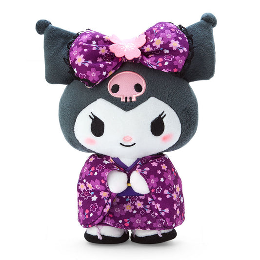 Kuromi Plush toy (cherry blossom kimono) - Sanrio Japan