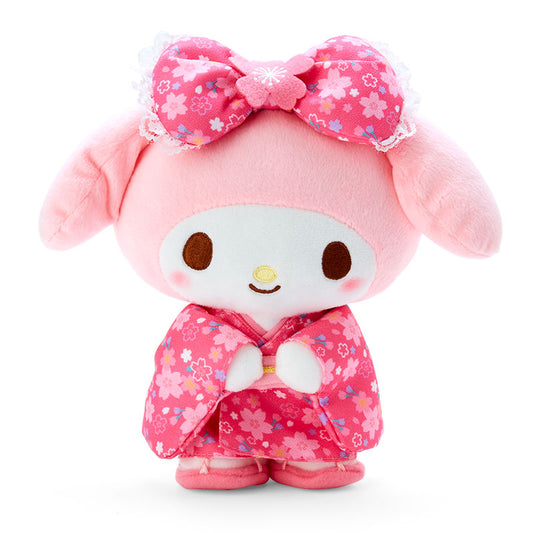 My Melody Plush toy (cherry blossom kimono) Pink - Sanrio Japan