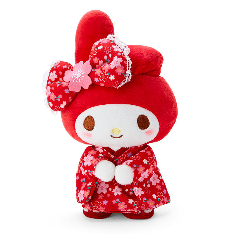 My Melody Plush toy (cherry blossom kimono) Red - Sanrio Japan
