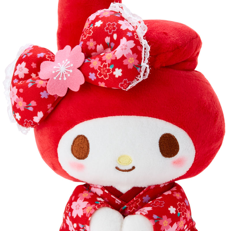 My Melody Plush toy (cherry blossom kimono) Red - Sanrio Japan