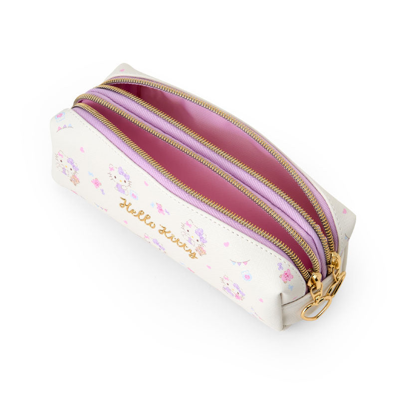 Hello Kitty Double zipper pen case - Sanrio Japan