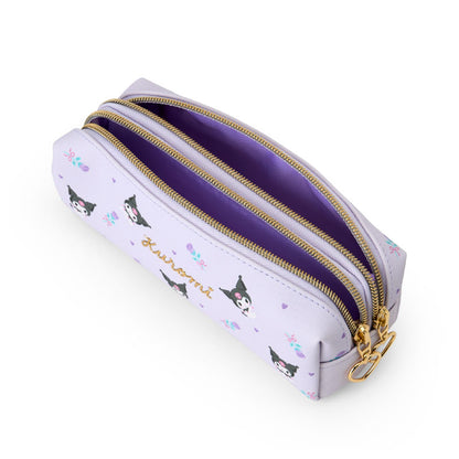 Kuromi Double zipper pen case - Sanrio Japan