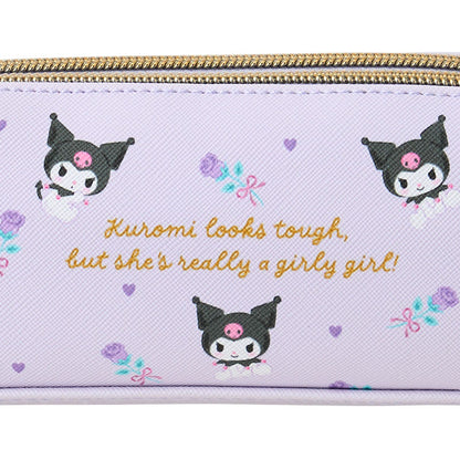 Kuromi Double zipper pen case - Sanrio Japan